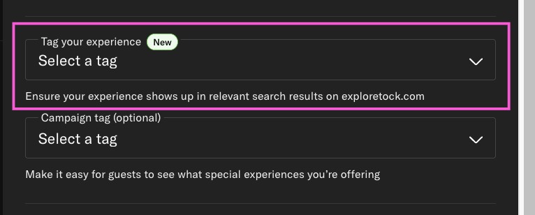 Creating an Experience – Tock