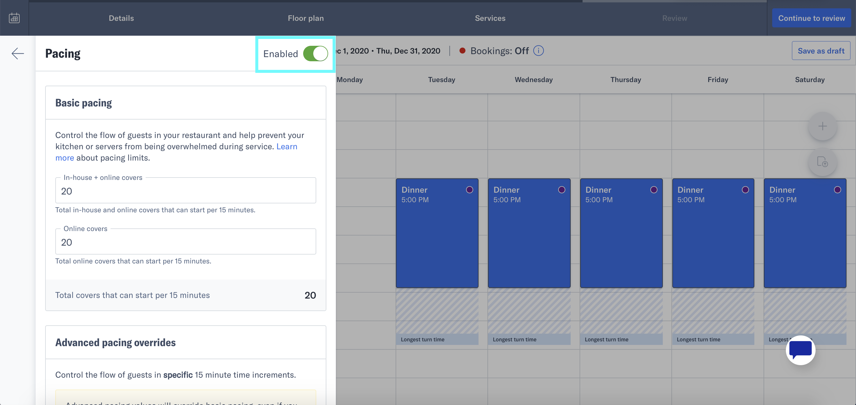 Configuring Pacing, Turn Times & Using Optimize Table Availability for ...