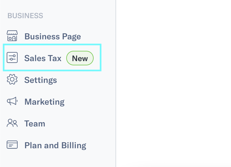 Managing sales tax categories Tock